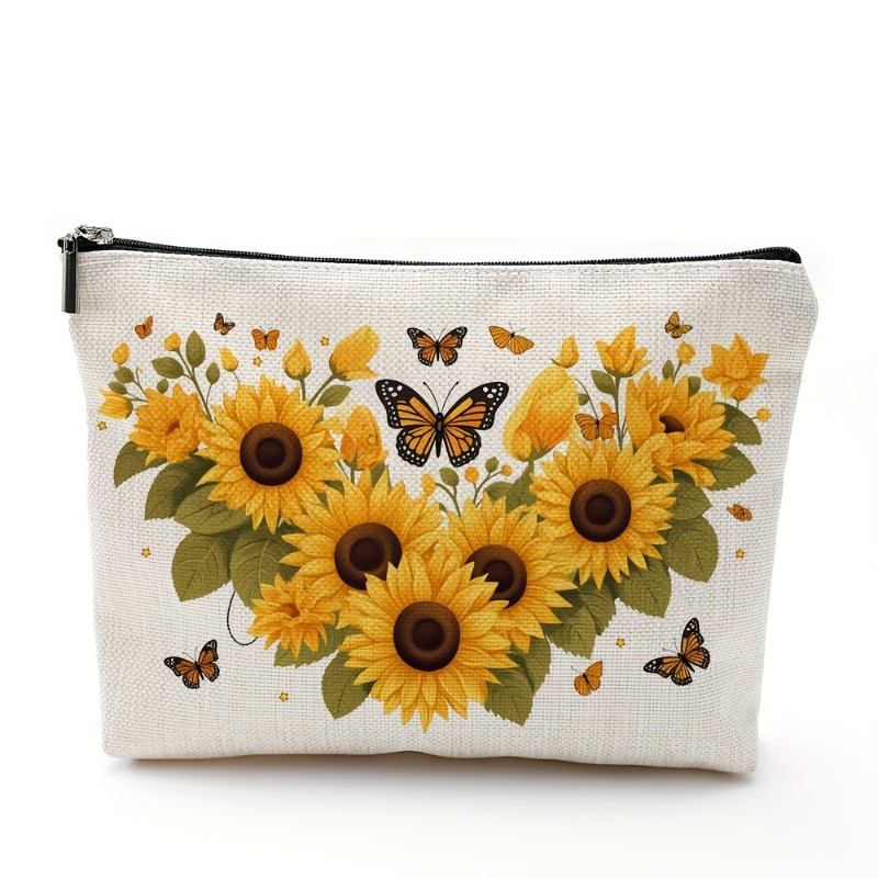 Women Bags Zip - Una borsa per il trucco girasole