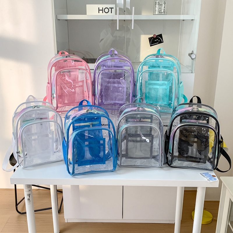 Women Bags For Sale - Zaino Trasparente in PVC con Cerniera