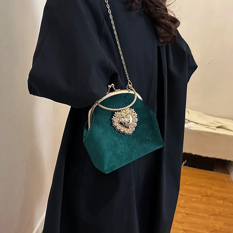 Women Bags For Sale - Catene Cornice in velluto Cuore Cena